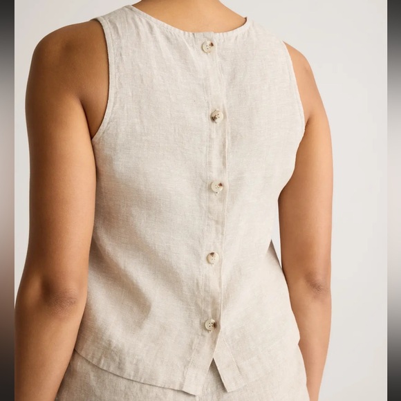 Quince Natural Linen Tank Top NWT - Picture 2 of 5